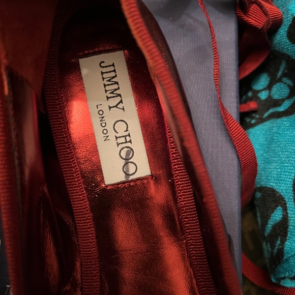 New- Jimmy choo Satin Ribbon Ballerina Flats. - Picture 5 of 9